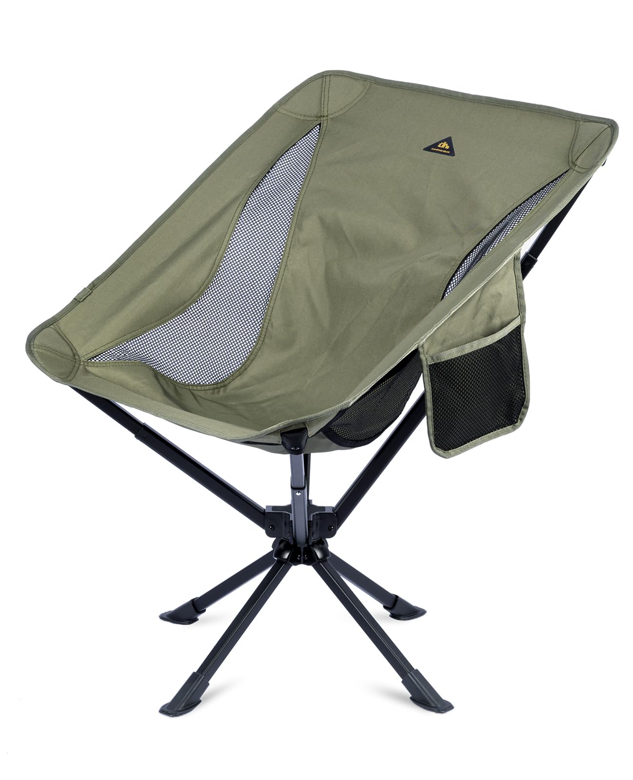 

Новый кемпинговый поворотный стул с интегрированной рамой и полным хранением, суперлегко раскладывается, вес в комплекте с хранением, легкая грузоподъемность 120 кг [iClimb] зелёный