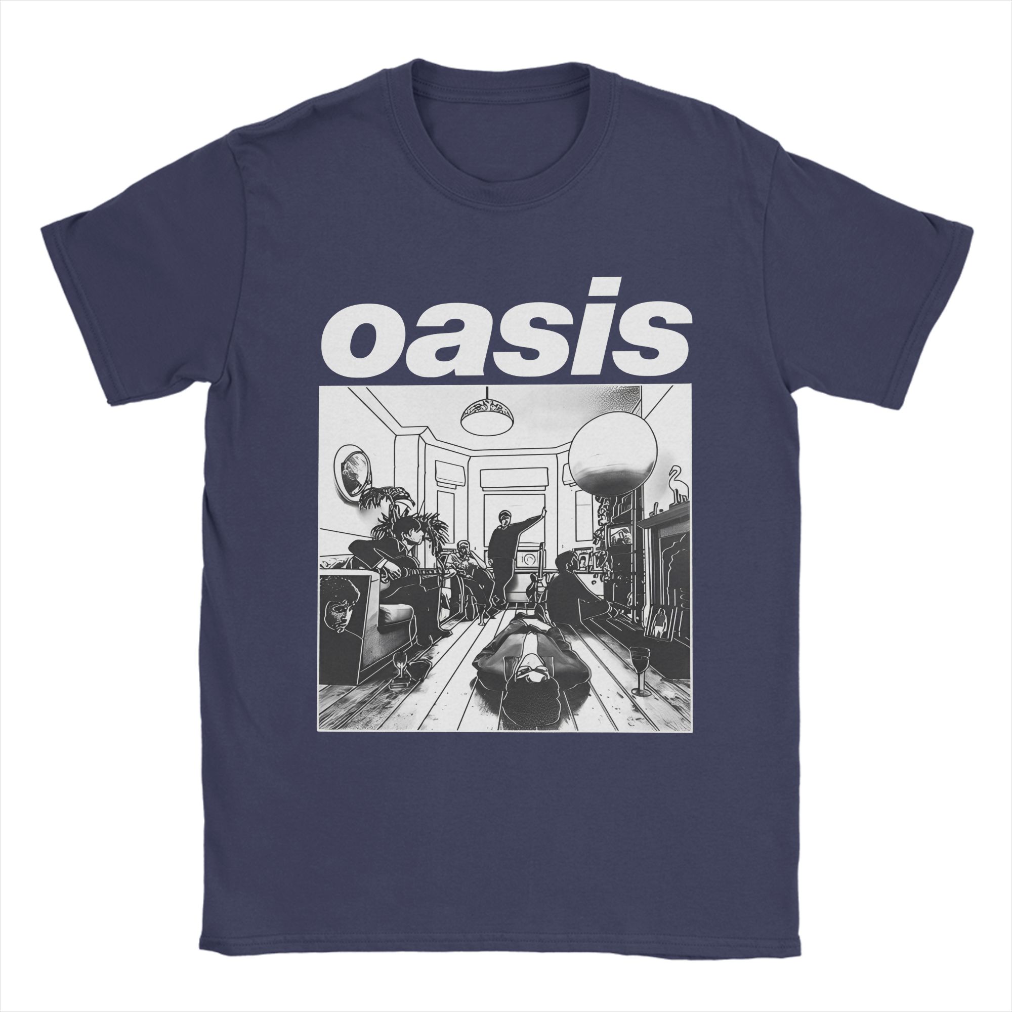 

Definitely Maybe Rock Band T Shirt Men Women Cotton Casual T-Shirts Crew Neck O-Oasis Tee Shirt Short Sleeve Tops Party 4XL
