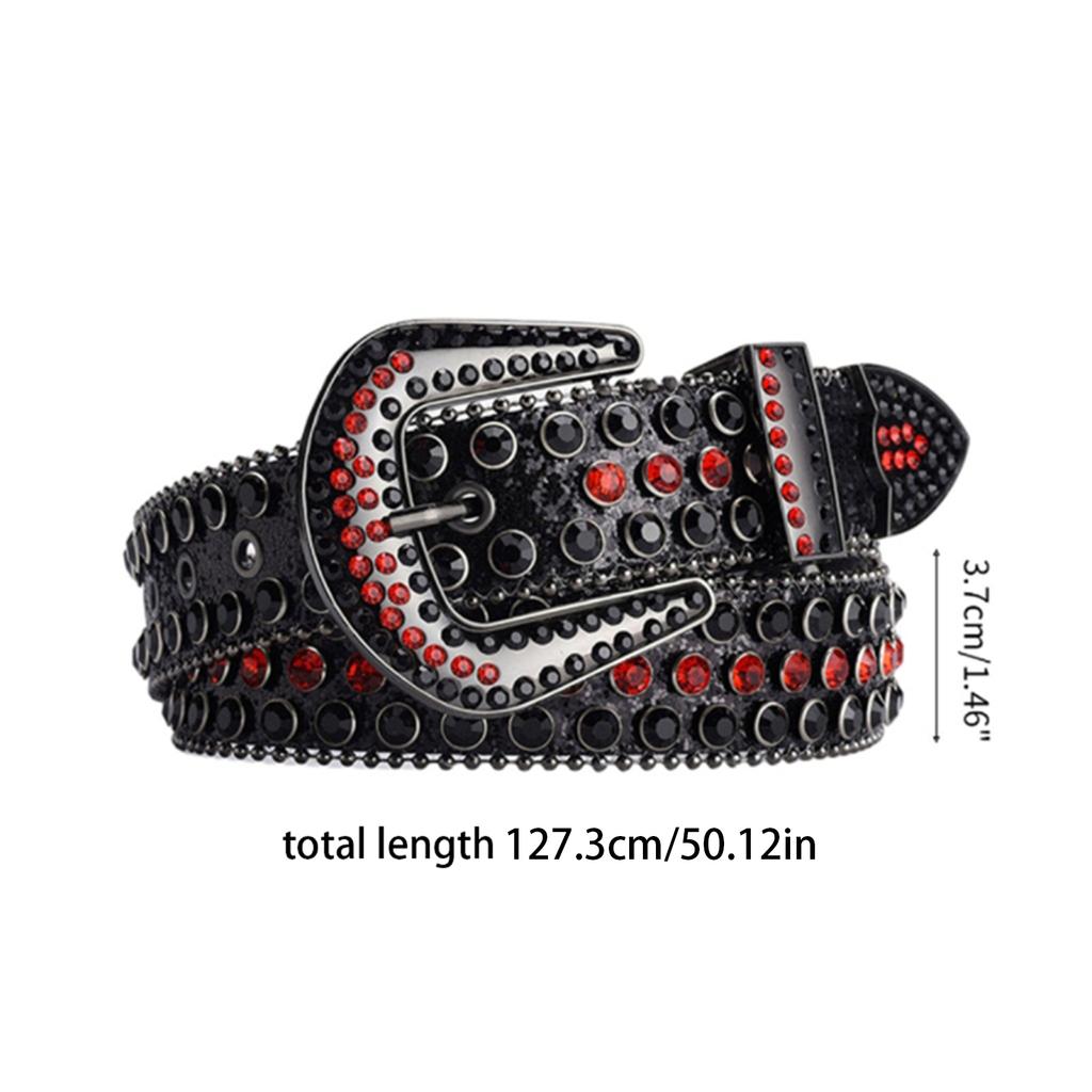 Casual Rhinestone Belts Adult Sumptuous Full Diamond Waist Belts Western Cowgirl Cowboy Fashion Belt for Jeans Skirt