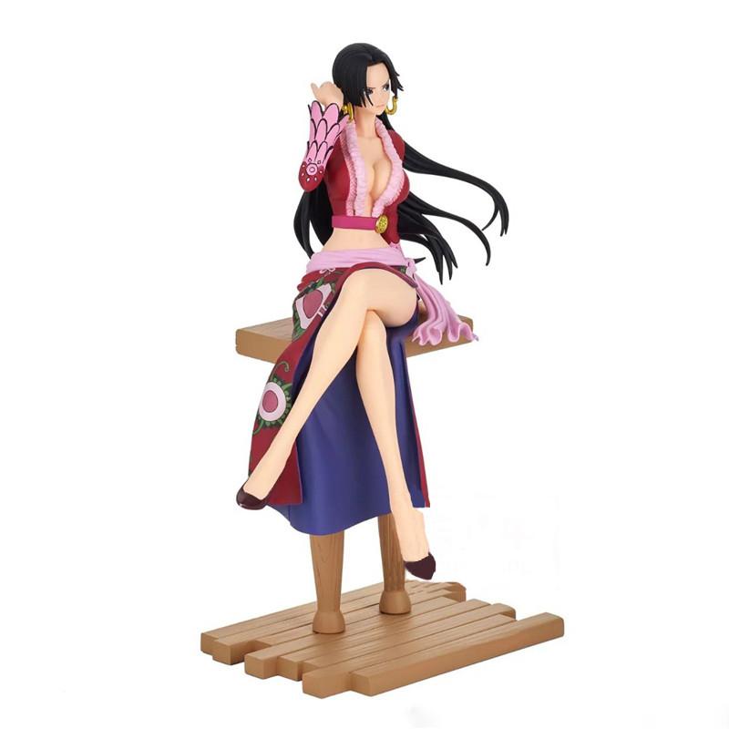 Figurine Anime One Piece 21cm Sexy Boa Hancock Poziție Șezând Figurină de Acțiune PVC Model Colecție Adulți Păpușă Jucărie Ornamente Cadou