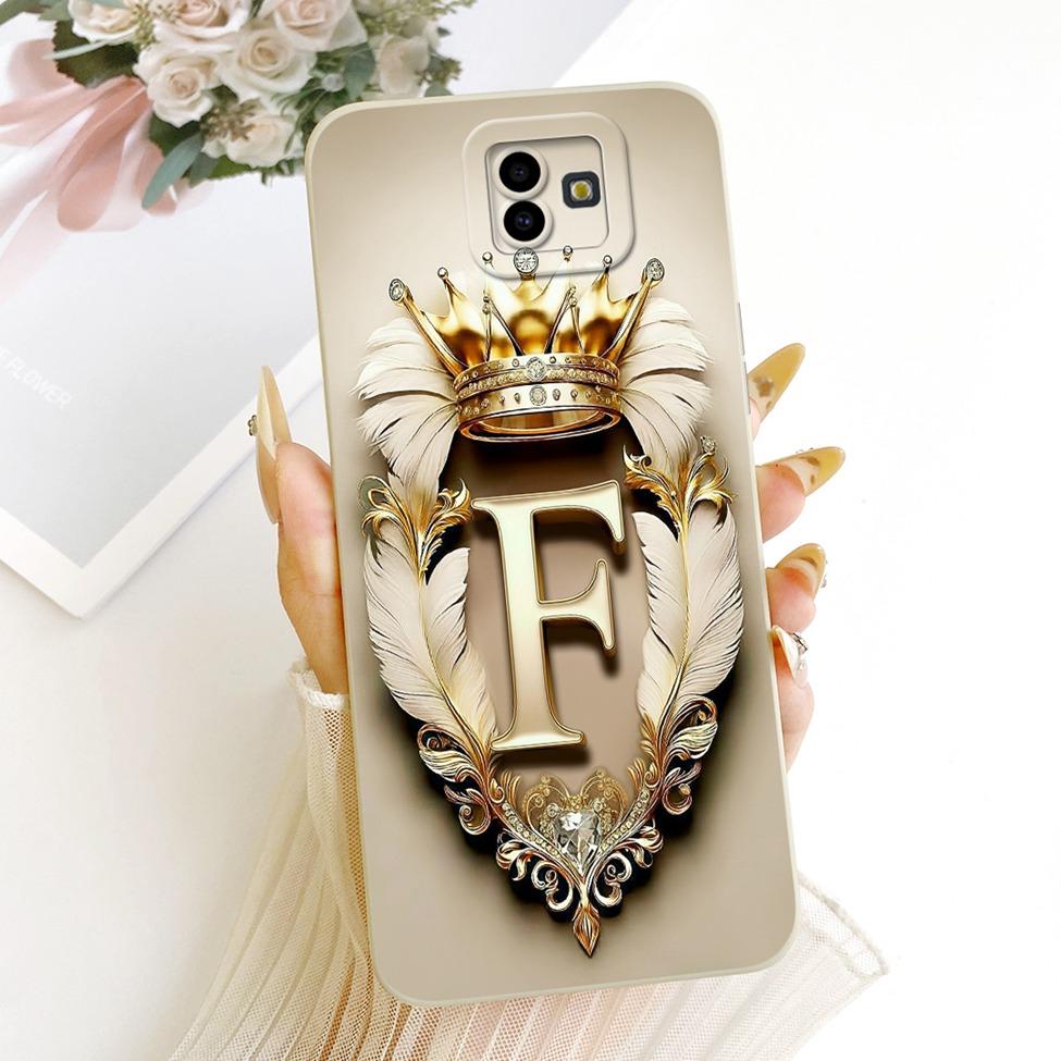 For Samsung Galaxy J6 Plus Case Cover Luxury Fashion A-Z Letters 2D Painted Phone Case For Samsung J6+ J6Plus J610F J610G J610FN