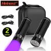 9/12 LED UV Resin Curing Lamp Light LED Waterproof 395nm UV Flashlight Mini Light Flashlight Detector Light for Pet Urine