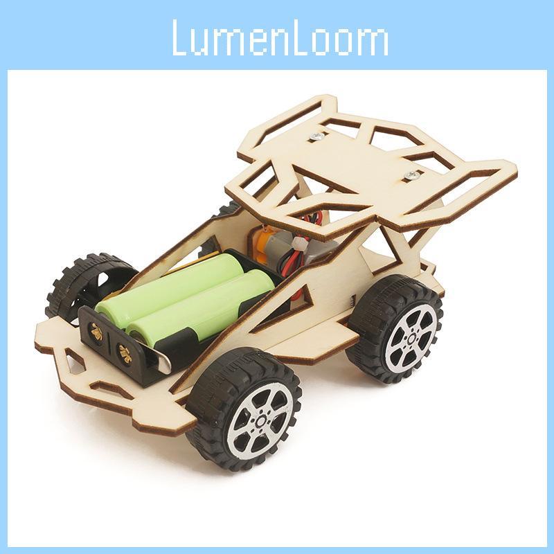 Diy Customizable Wooden Four-wheel Drive Racing Car Educational Toy For Kids Stem Education