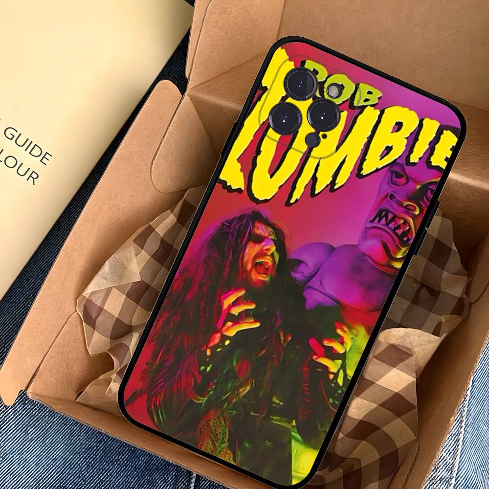 R-Rob Singer Z-Zombie Heavy Metal Band Phone Case For IPhone 17 16 15 14 13 12 11 Pro Max Plus Mini Soft Black Cover