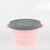 Outdoor Use Travel Silicone Foldable Bowl Travel Portable Retractable Instant Noodle Bowl Childrens Outdoor Use Picnic Lunch Box with Lid