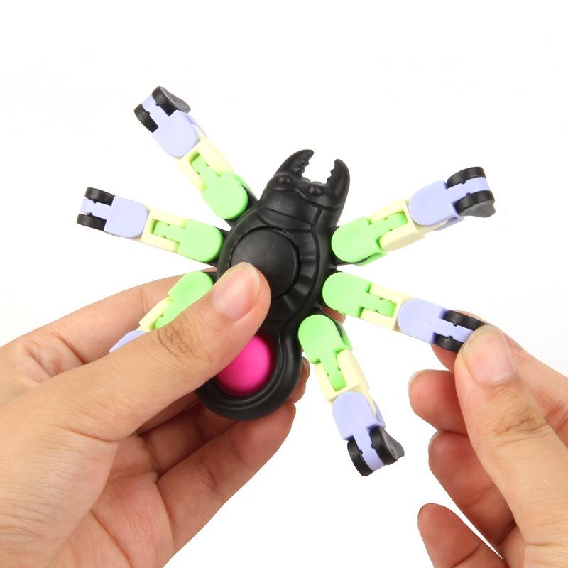 Transformable Chain Spider Fidget Spinners Funny Stress Relief for ADHD Autism Sensory Fingertip Toys Adult Kids Gifts