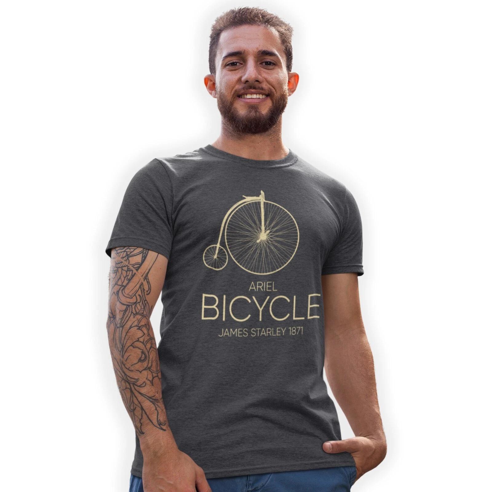 Ariel Bicycle James Starley 1871 T-Shirt Bike Penny Farthing 2XL