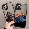 Snow Mountain Phone Case for iPhone 7 8 Plus SE2 X XR XS MAX 12 13 14 15 Mini 11 Pro Max Matte Back Shockproof Covers Fundas