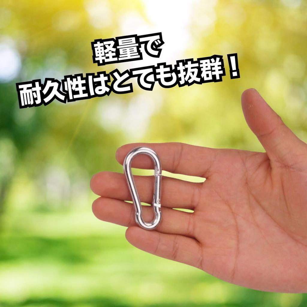 EINEY 304 Stainless Spring for Outdoor 200kg Weight Capacity Carabiner, Steel, Hook, Rust-Proof, Activities, Climbing, Keychains, Camping, Hammocks,