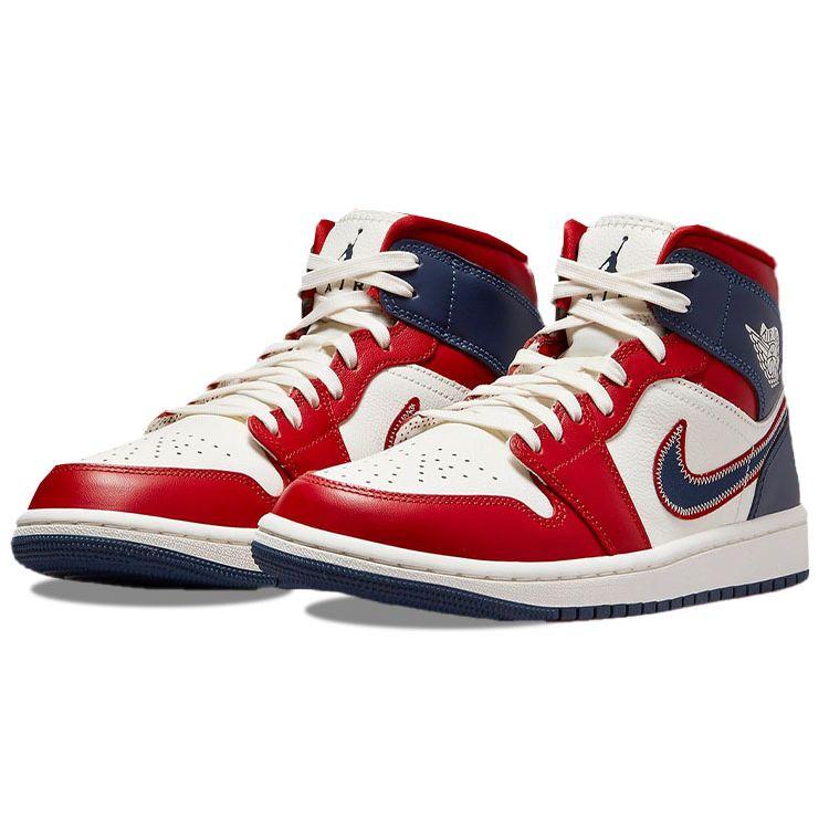 Air Jordan 1 Mid SE USA 2022 Women Sneakers Red Gym-Red Sail DQ7648-600
