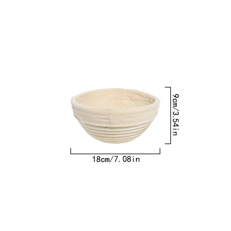 European Style Bread Fermentation Basket Baking Utensils,Bread Fermentation Basket,Rattan Weaving Storage Basket Cloth Cover