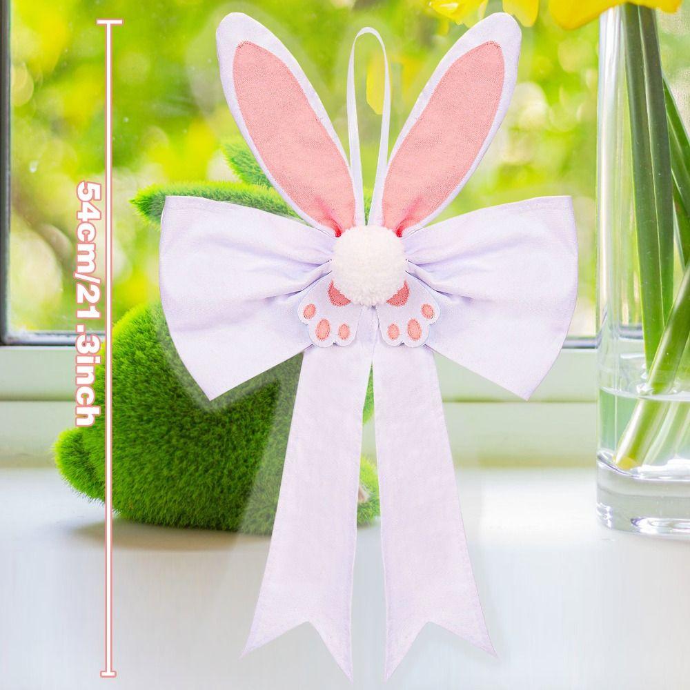 New with Lighting Easter Ornaments 54cm Reusable Easter Party Decor Polyester Bunny Ears Hanging Festival Supplies