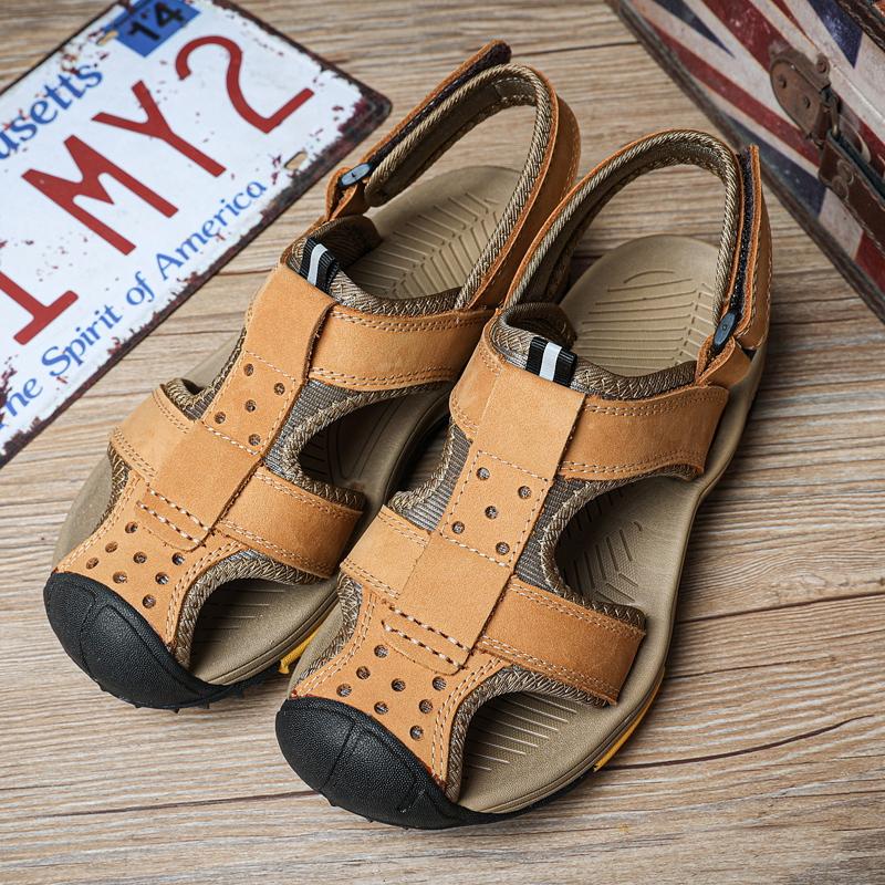 Men's Beach Sandals Man 2025Men's Summer Sandal Casual Sneakers Genuine Slippers Brand Luxury Sandals Men's Slippers