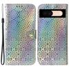 For Google Pixel 8a Case PU Leather Dazzling Flower Phone Cover with Card Slots