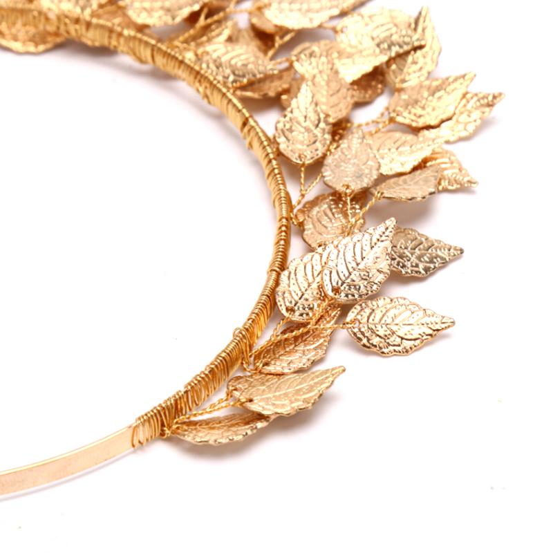 Leaf Hair Silver Gold Metal Tiaras Crowns Hairbands Wedding Hair Jewelry