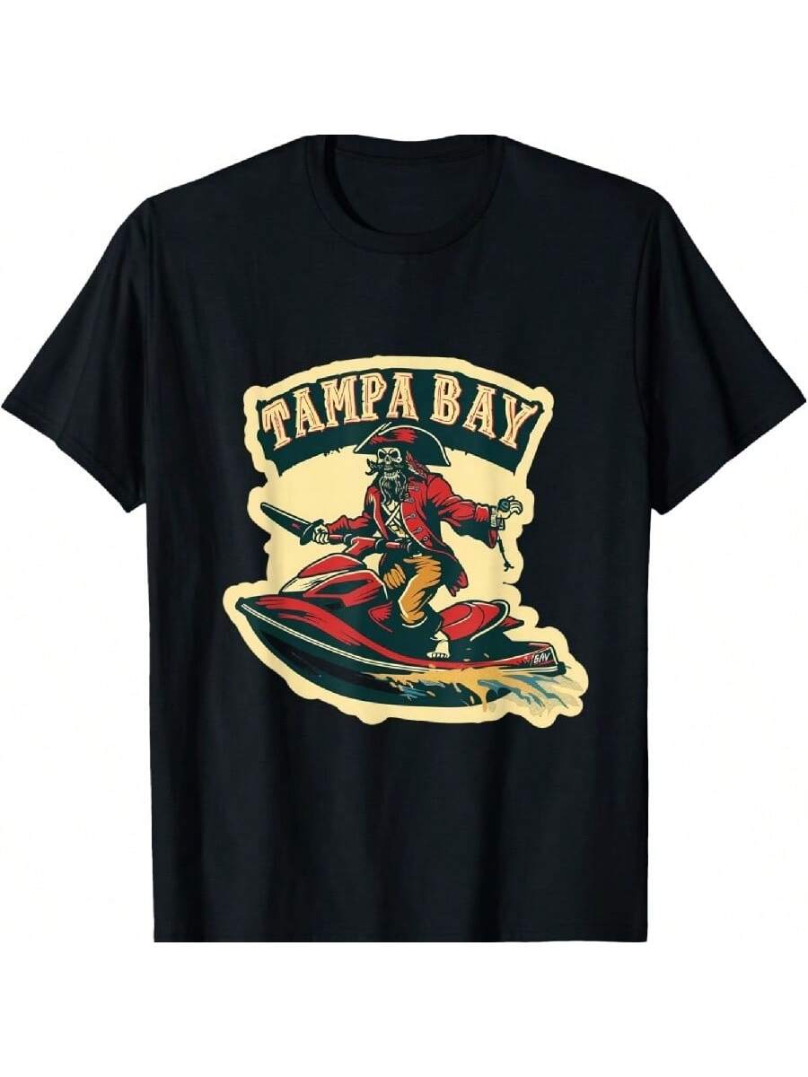 Tampa Bay Pirate Florida Jetski Boating Funny Gasparilla T-Shirt S разноцветный