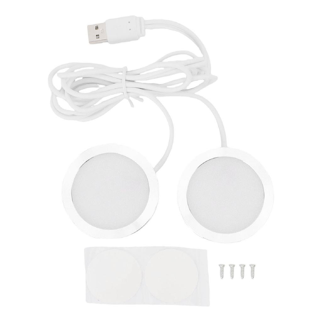 Dual Heads Round LED Spotlight Indoor Mini Ultra Slim 5V USB Under Counter Light Jewelry Display