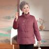 Stylish High-Collar Cotton Jacket for Middle-Aged and Elderly Women - Warm Winter Coat for Moms and Grandmothers, Chinese-Inspired Design