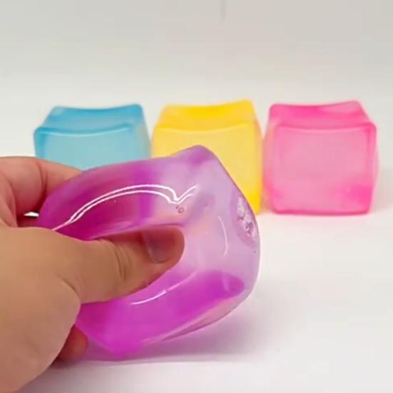 Mini Kostka Ledu Mačkací Hračka Stres Úzkost Úleva Kostka Senzorická Hračka Dospívající Dospělí Přenosná Měkká TPR Kostka Mačkací Hračka