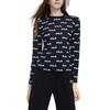 FILA All Over Print Pullover Long Sleeve T-Shirt Women tops Blue F11W329201FNV