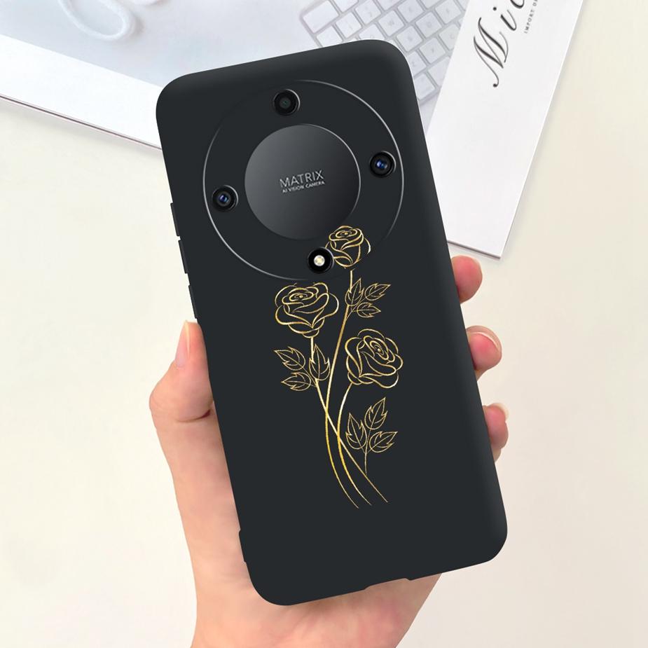 Für Honor Magic6 Lite Hülle Honor X9b Hübsche Mädchen Sonnenblumen Hülle Weiche Silikon Handyhülle Für Honor Magic6 Lite HonorX9b Bumper