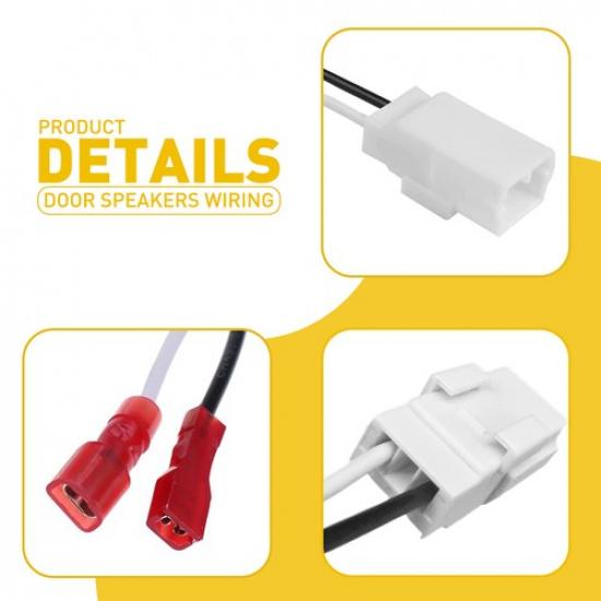 4 Pcs Car 72-6514 Door Speaker Wire Harness Plug Adaptor For Dodge Journey Jeep