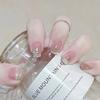 24Pcs Blue Star Cat Eye Press On Nails Simple Wearable False Nails Stick On Fake Nails