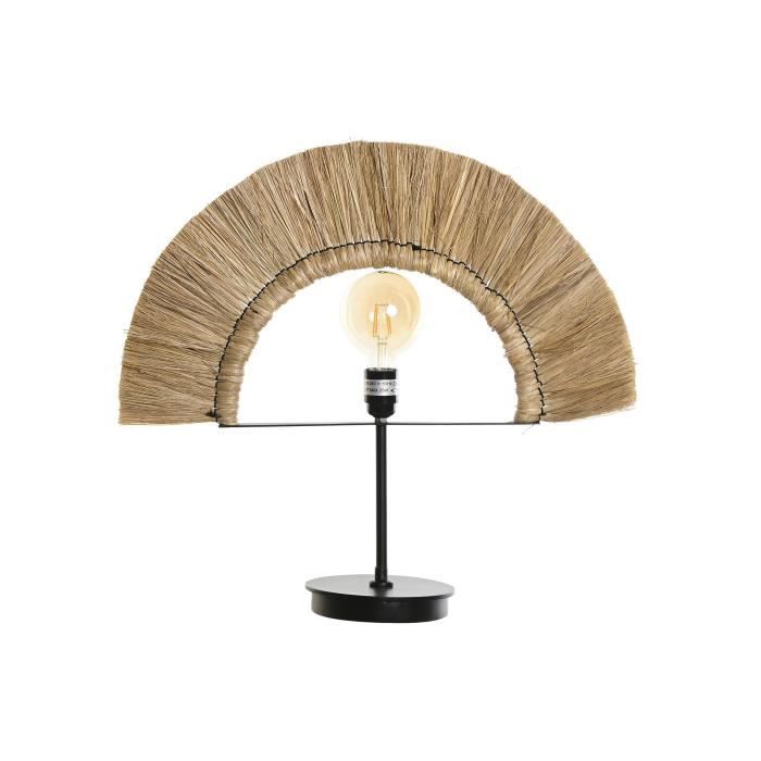 Bordlampe - Svart - Jute - Moderne design - 1 pære - Elegant interiør