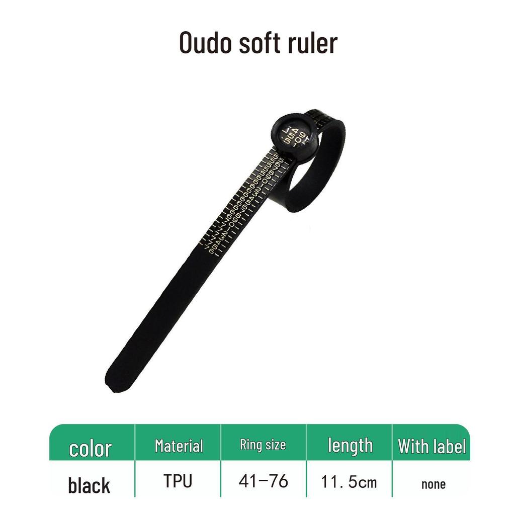 Ring Sizer: Belt-Style Tape with Magnifier for US, HK, UK, EU Measurements