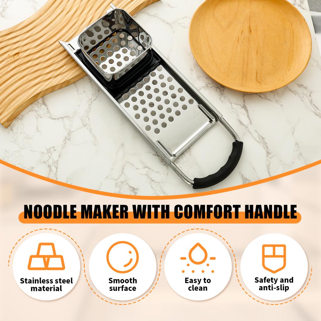 Spaetzle-tillverkare Rostfritt stål Spaetzle-nudeltillverkare Effektiv nudelpress Avtagbar spaetzle-press för dumplings Köksredskap