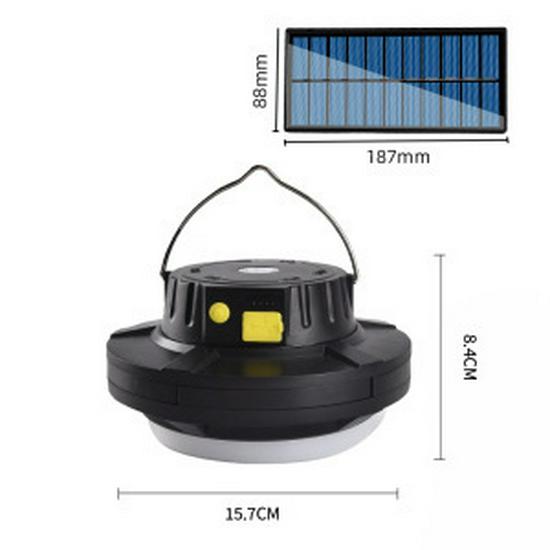Lotus-Shaped Solar Rotating LED Lamp: USB-Rechargeable for Outdoor Camping, Night Market, and Emergency Use.