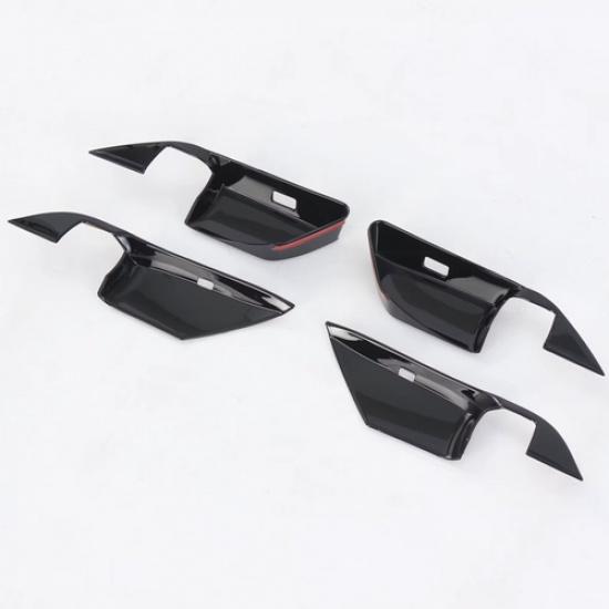 Bright Black Inner Door Handle Bowl Cover Trim 4pcs For Toyota Camry 2025 2026