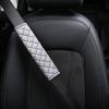 1pc 27CM Diamond Pattern Car Seat Belt Cover Soft Plush Car Seat Belt Shoulder Pad Car Interior Accessories