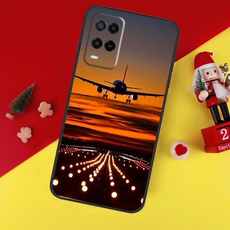 Airplane Plane Aircraft Case For Oppo A5 A6 Pro A15 A57 A17 A54 A74 A94 A76 A16 A96 A40 A60 A80 A18 A38 A58 A78 A98