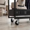 Hairdressing Trolley Cosmetic Spa For Salon Shelves Mobile Shelf On Wheels For Salon Black
