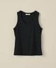 Limekeu Back Heart Sleeveless Top Black