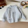 Korean Children Clothing Autumn Girl Baby Toddler Solid Bow Sweaters Winter Fashion Sweet Kid Princess Knitted Sweater