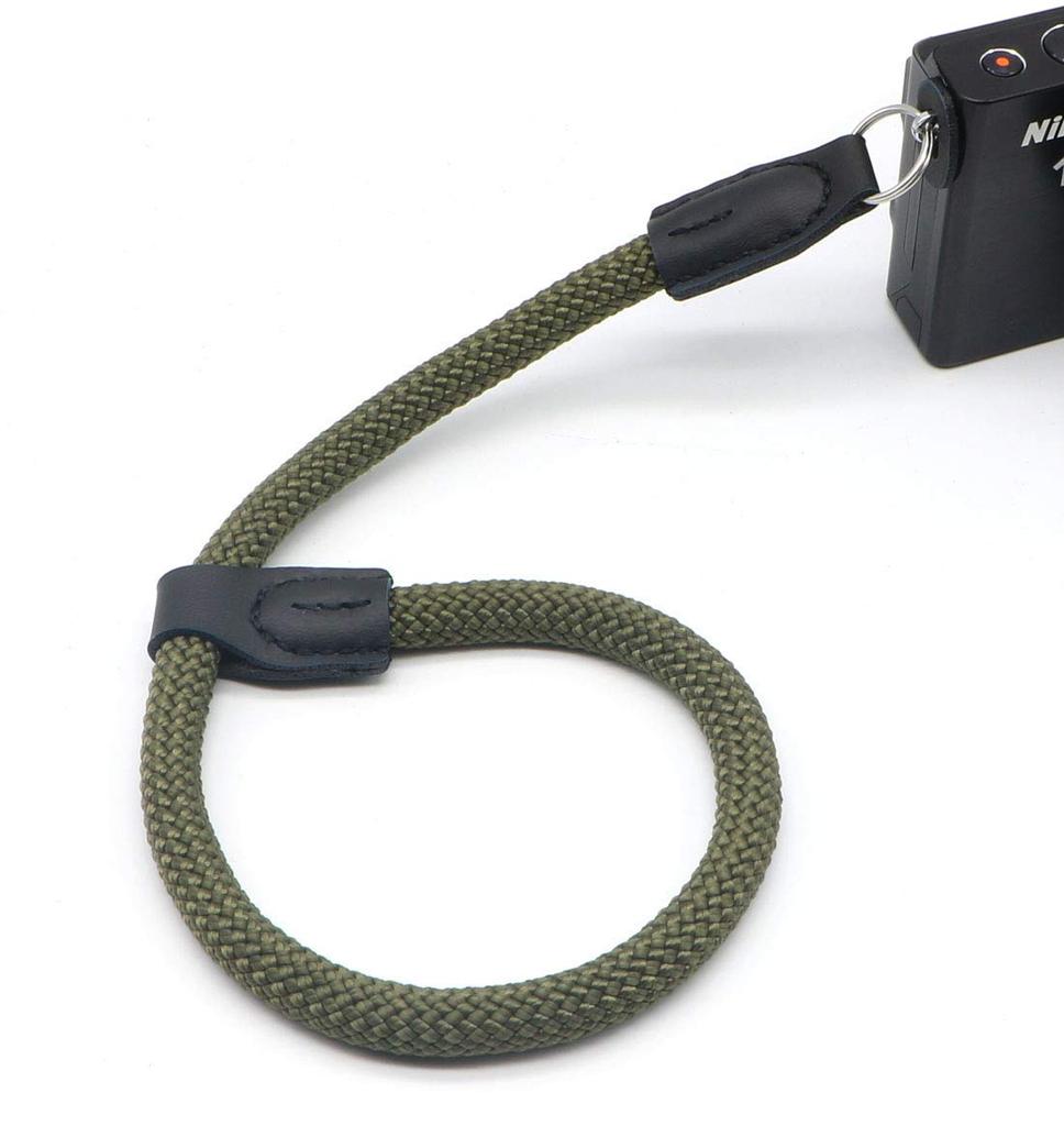 INPON Hand Strap with Metal Ring and Ring Wire Diameter Cover, Green, 9.5mm