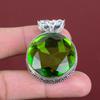 Fasettslipat peridothänge ädelstenshänge vintagehänge 925 sterling silverhänge handgjorda smycken damhänge förlovningspresenter