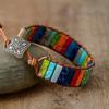 Bohemian 7 Chakra Healing Emperor Stone Bracelet Multicolor Jewelry for Women Mom Birthday Gift Choice
