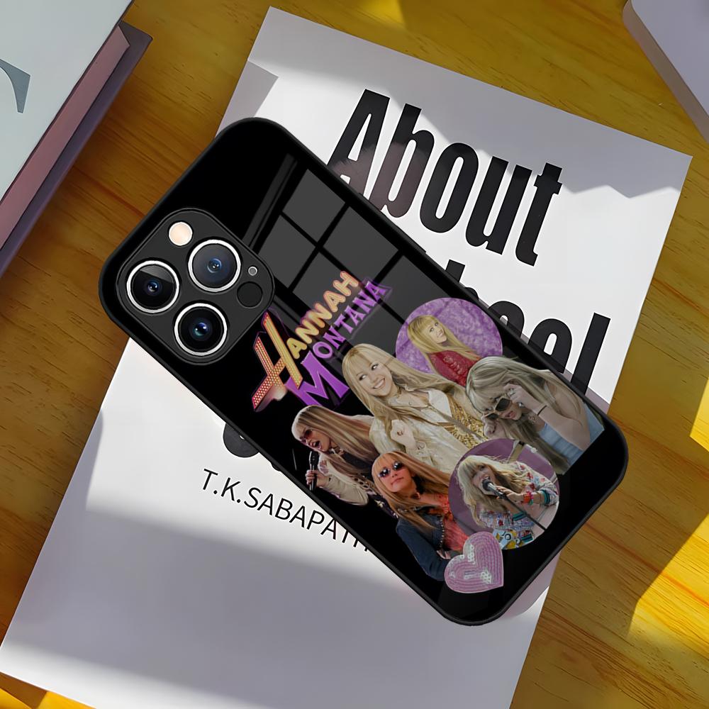 

H-Hannah M-Montana Phone Case Glass Cover For IPhone 17 15 Pro Max 14 Pro 16 12 11 13 Mini X XR XS 8 7 Plus SE iPhone14 Pro