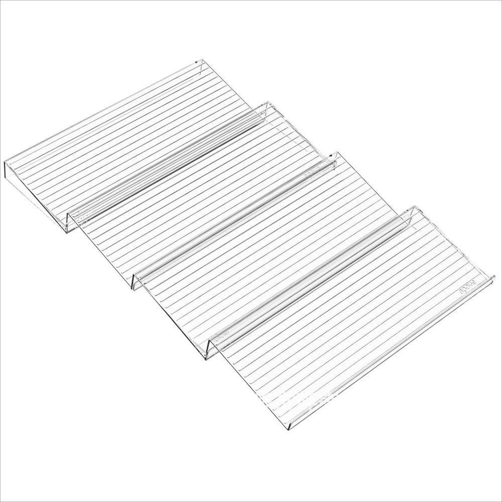 2pcs Drawer Tray Drawer Spice Organizer Stackable Transparent Display Rack  Kitchen