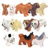 Blocos de Construção de Animais Compatíveis para Crianças MOC cabelo dourado Cão policial husky bulldog chihuahua modelo tijolos crianças Brinquedos DIY 5p