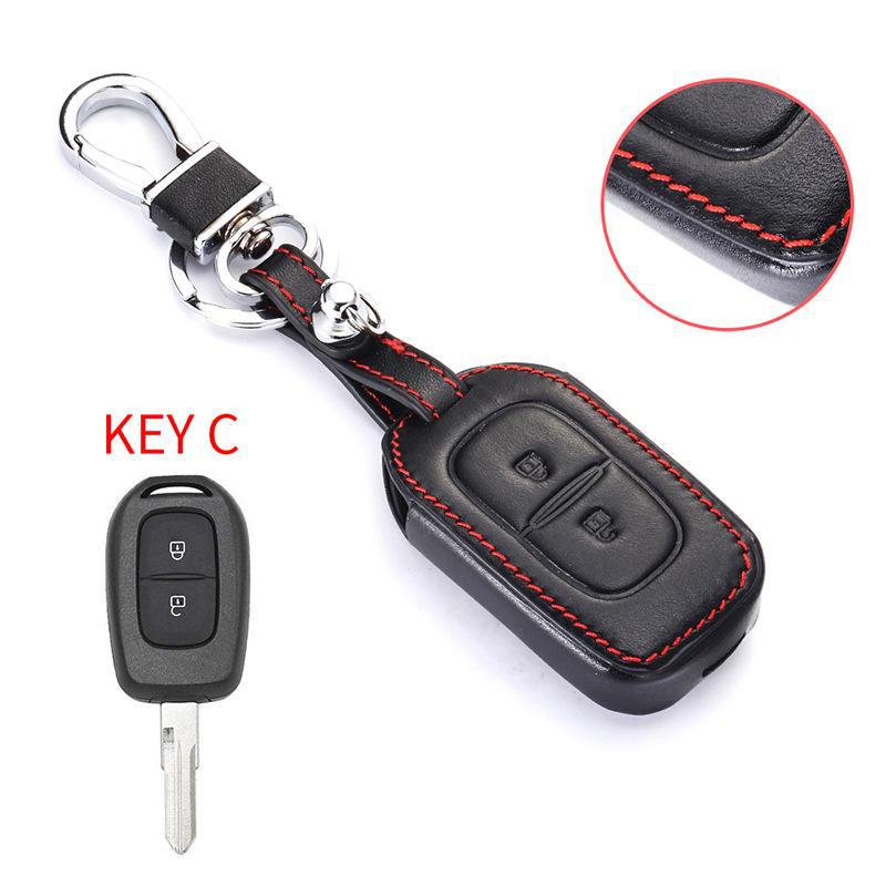 

Чехол для автомобильного ключа Dongfeng Renault Koleos - кожаная пряжка