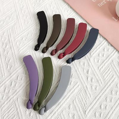 Matowy klips bananowy moda banan kucyk Holder koreański styl jednokolorowe spinki do włosów spinki do włosów Barrettes damskie akcesoria do włosów