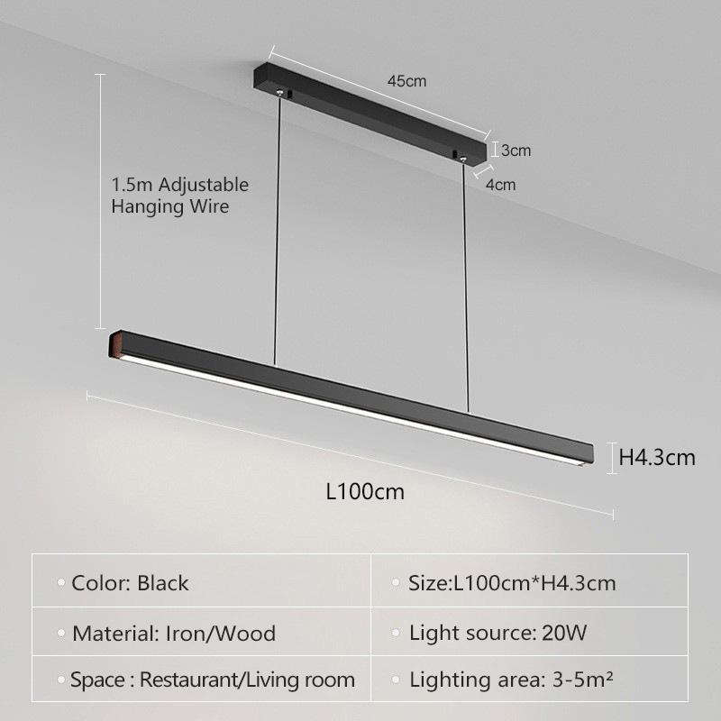 Modern LED Pendant Light Black Line For Living Room Dining Table Kitchen Bar Cashier Indoor Decorative Lighting Fixtures