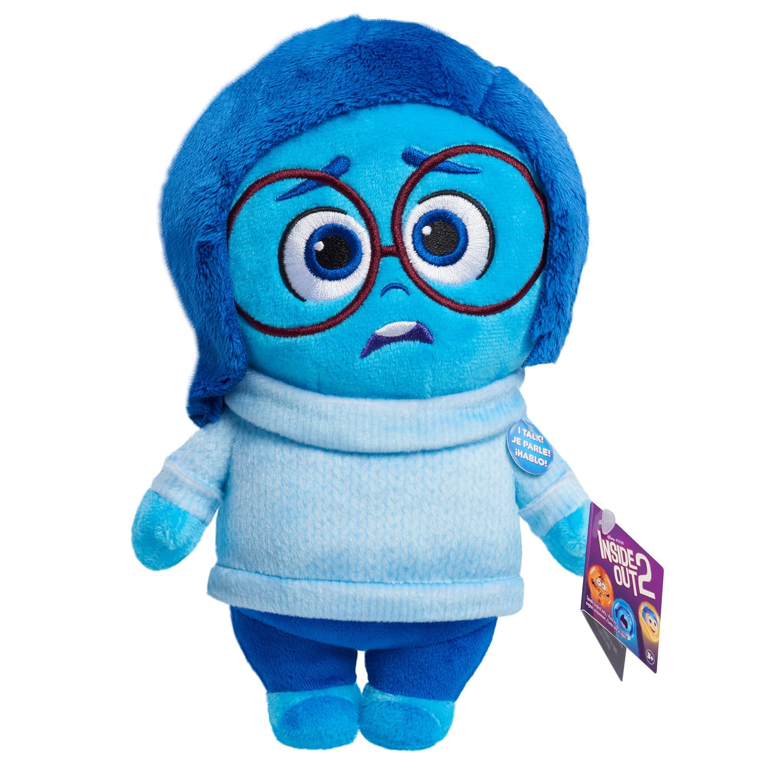 Just Play Inside Out 2 Talk It Out Small Plush Toy - Sadness Kids Toy Ages 3+