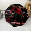 Cristiano Ronaldo Print Automatic Umbrella, 8 Rib Iron Frame, Plastic Handle, Suitable for Outdoor Travel &Daily , Ideal Gift