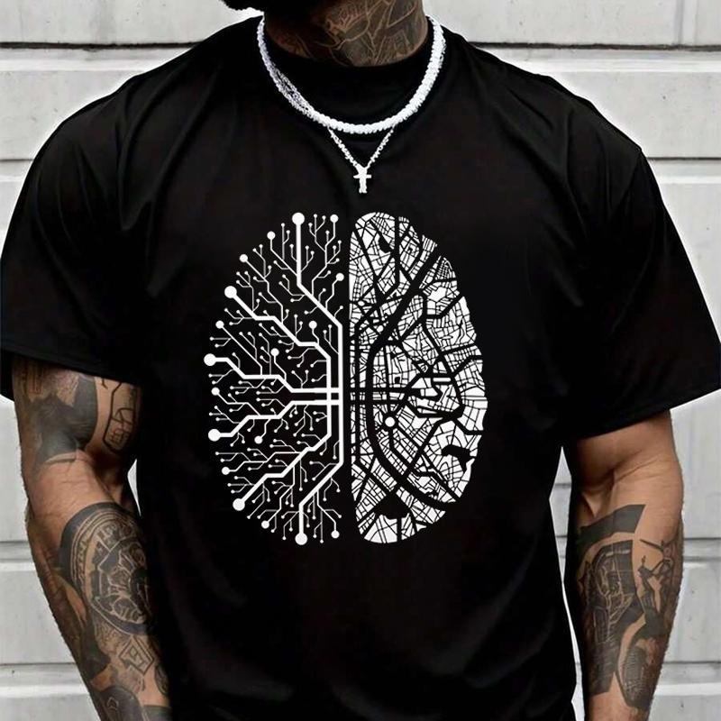 Summer Circuit Brain City T-Shirt Men Women Loose Quick Drying Short Sleeved Sports TShirt