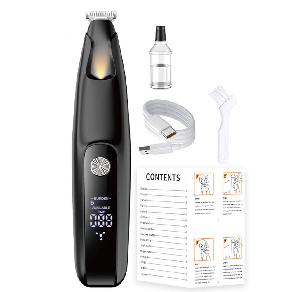 LCD Display Dog Paw Trimmer LED Electric Dog Hair Remover Professional Pet Paw Hair Clippers  Home